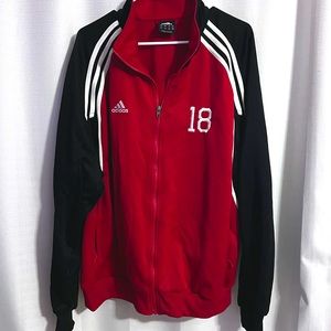 Adidas | mens Large zip down soccer jacket
